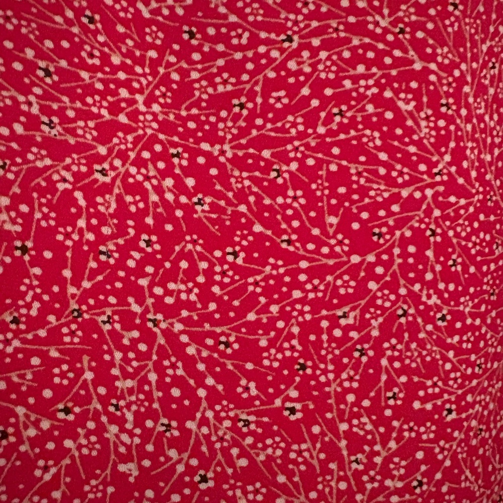 LOFT Red Patterned Blouse - Picture 2 of 3